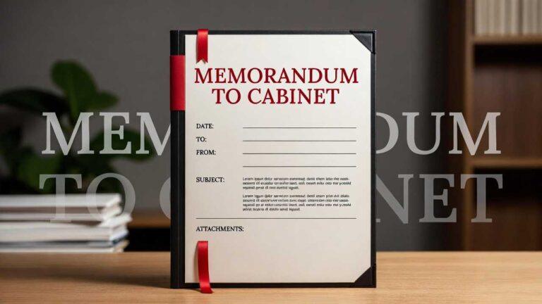 Memorandum to Cabinet