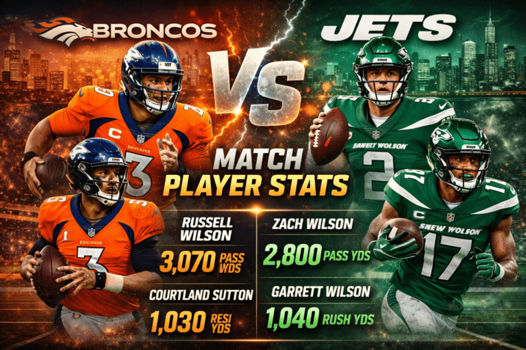 Denver Broncos vs New York Jets Match Player Stats