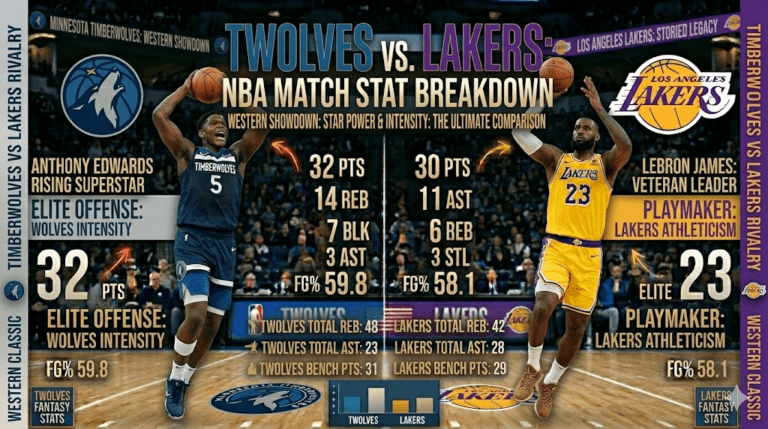 Timberwolves vs Lakers Match Player Stats