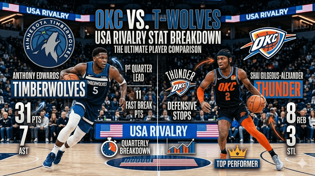 Oklahoma City Thunder vs Minnesota Timberwolves Match Player Stats