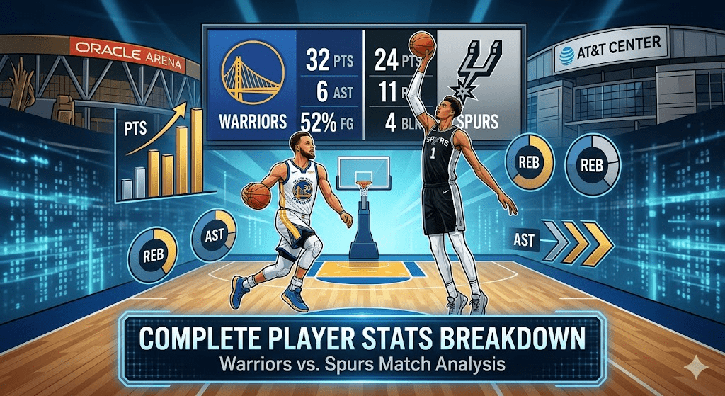 golden state warriors vs san antonio spurs match player stats
