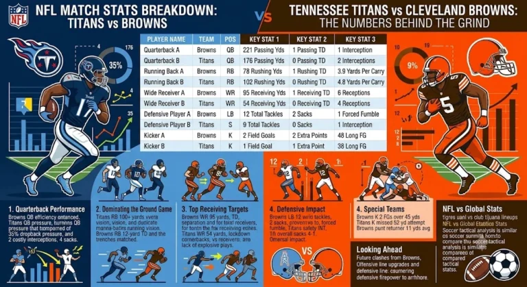 Tennessee Titans vs Cleveland Browns Match Player Stats