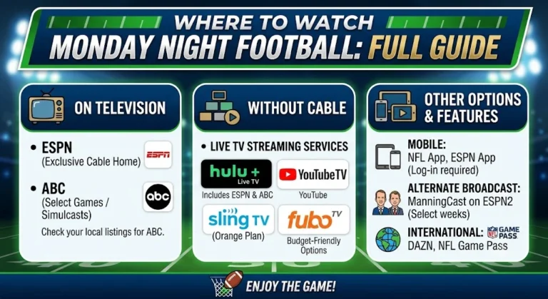 Where to Watch Monday Night Football
