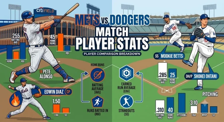 Mets vs Dodgers Match Player Stats