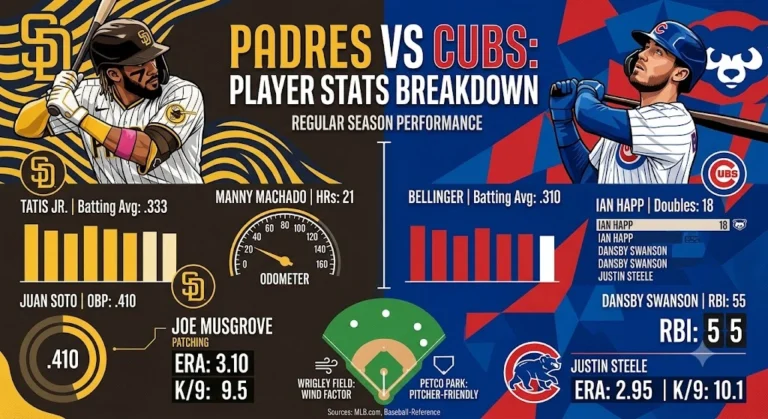Padres vs Chicago Cubs Match Player Stats