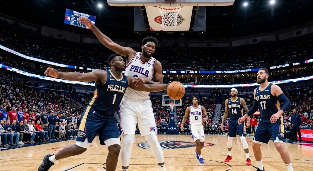 76ers vs New Orleans Pelicans Match Player Stats
