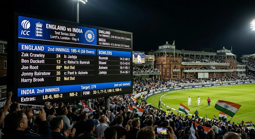 England Cricket Team vs India National Cricket Team Match Scorecard