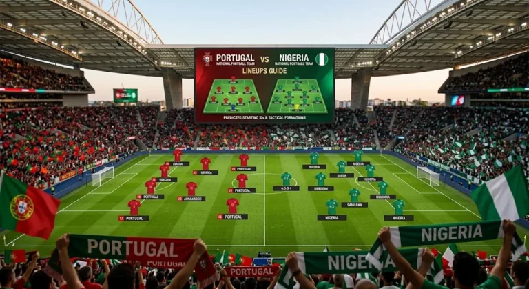 Portugal National Football Team vs Nigeria National Football Team Lineups
