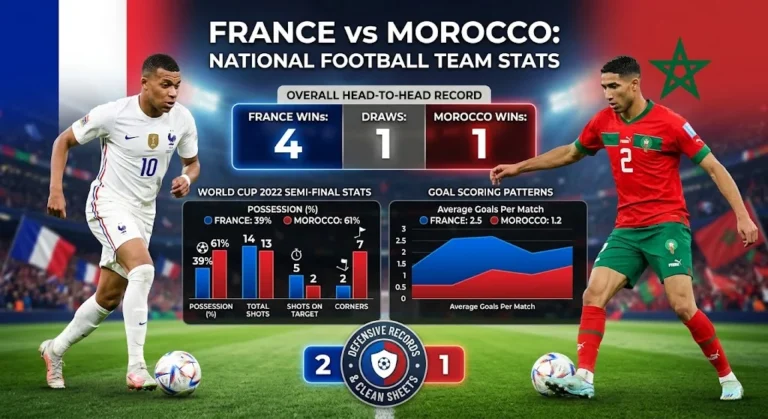 France National Football Team vs Morocco National Football Team Stats